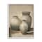 Stupell Industries Clay Plant Pottery Jars Still Life Pencil Sketch Framed Giclee Art